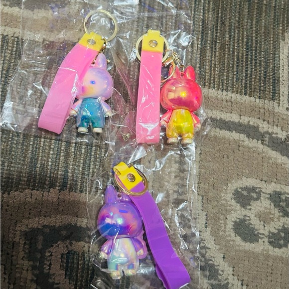 Colorful Labubu Keychain Set - Picture 2 of 5